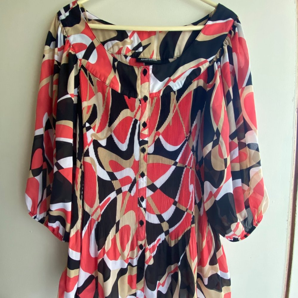 ASHLEY STEWART Women's Long Sleeve Blouse (size 20W)